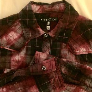 Affliction Western/Flannel Shirt